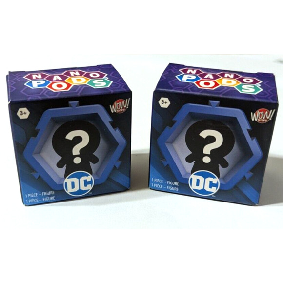 Mattel Nano Pods DC Blind Box Mini Figures Collectable & Connectable DC (2 Pack) - Picture 1 of 7